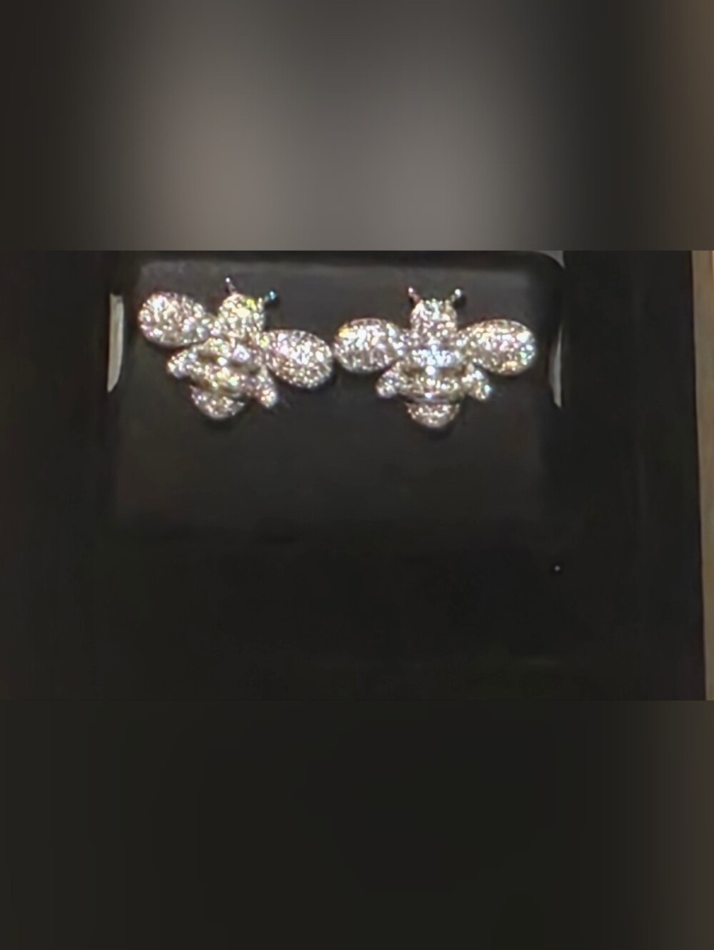 Sparkling Bee Stud Earrings - Moissanite 925 Sterling Silver